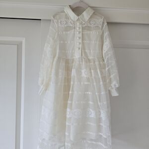Elegant White Lace Dress